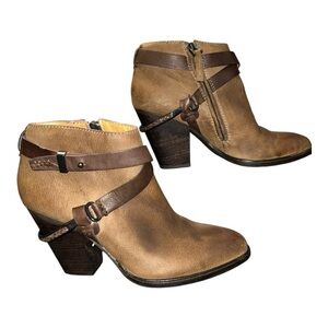 DOLCE VITA Brown Leather Strap Spur Ankle Boot – Women’s US 6 – Must-Have!